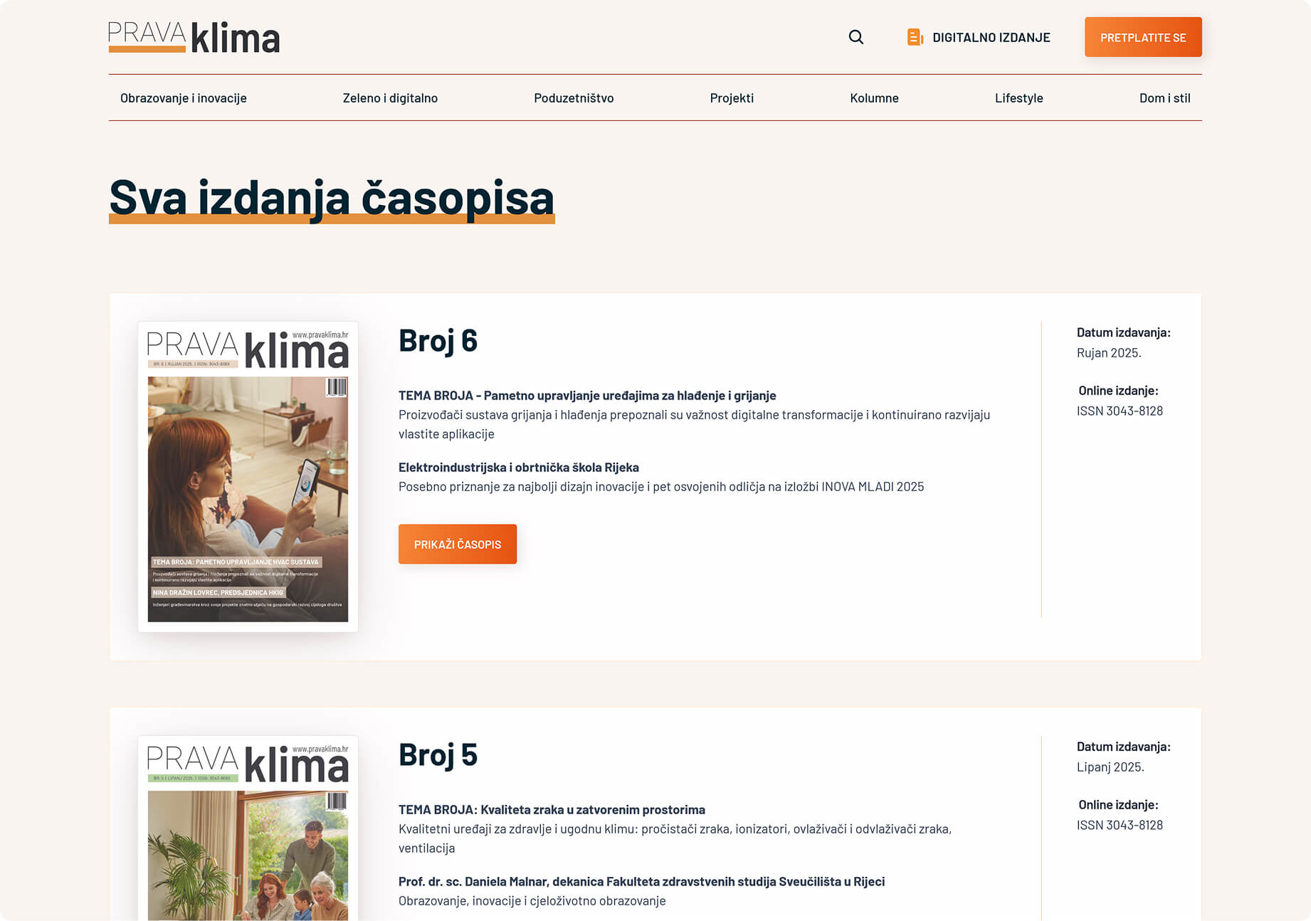 Prava klima magazines list