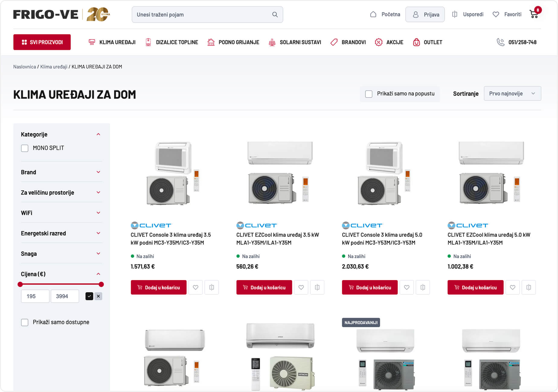 Frigo-ve category page
