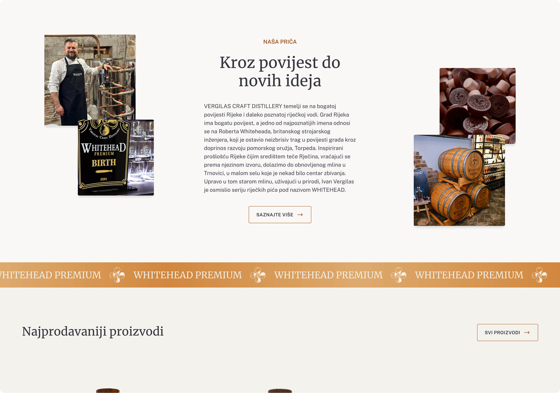 Vergilas Craft Distillery about section