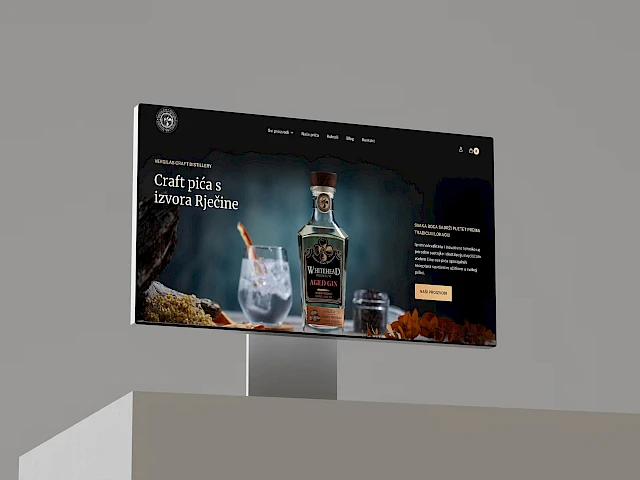 Project homepage shown on laptop mockup