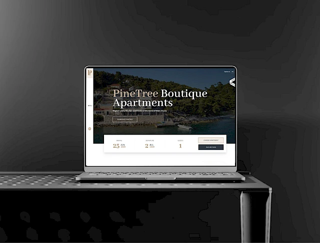 Project homepage shown on tablet mockup