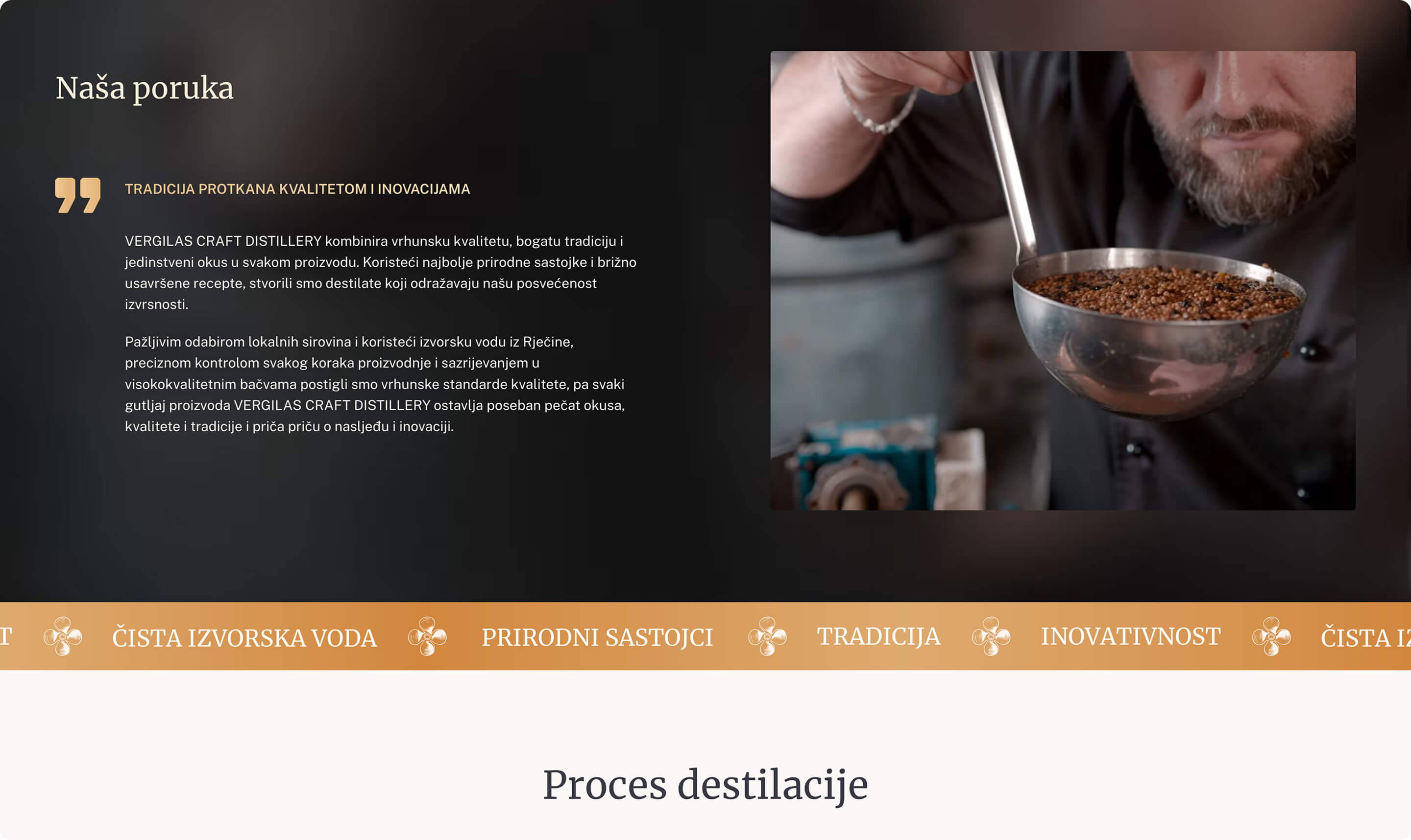 Vergilas Craft Distillery founder message