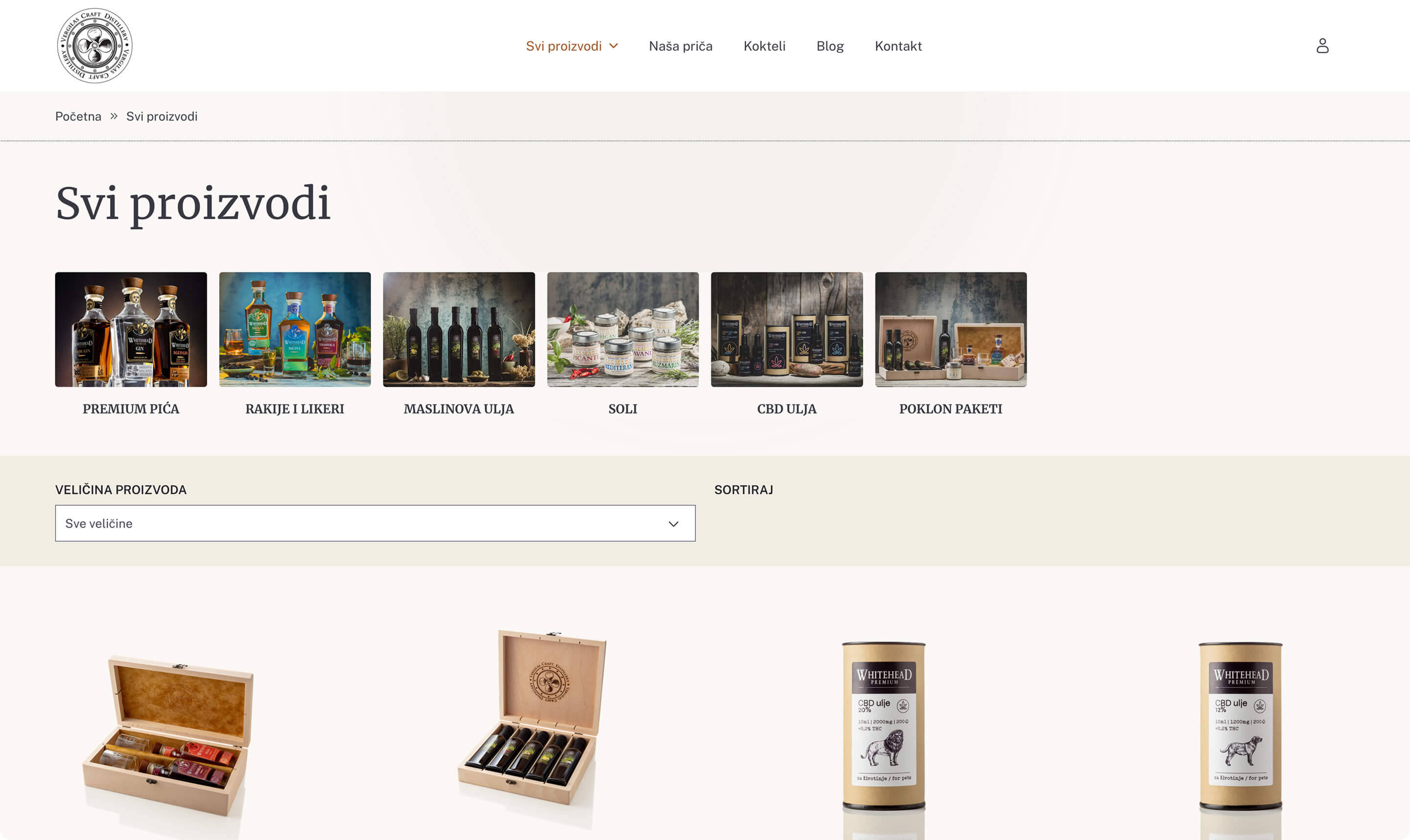 Vergilas Craft Distillery catalogue